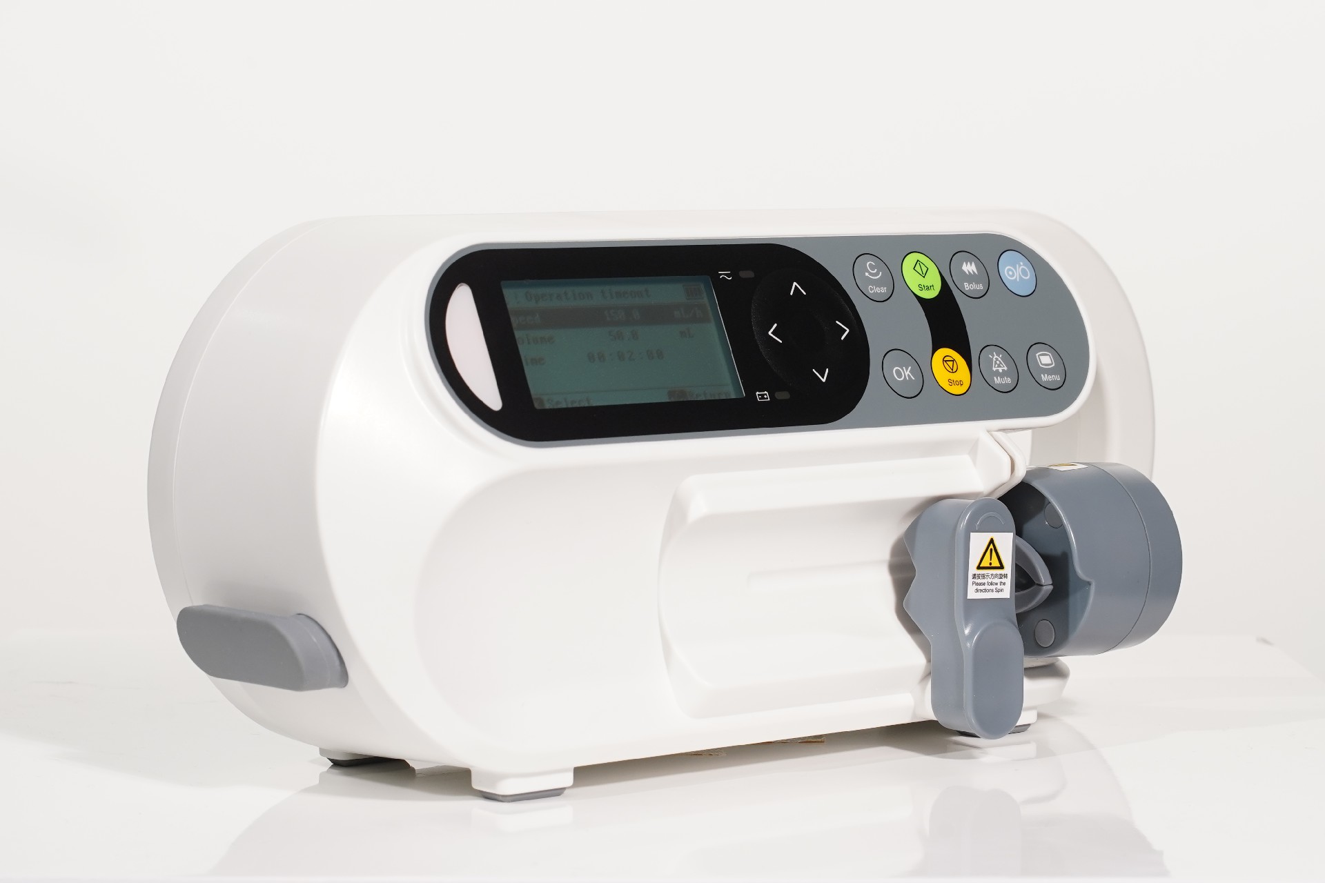 High-Precision Smart Syringe Pump: Dual-CPU Fluid Delivery with Advanced Safety & Drug Library