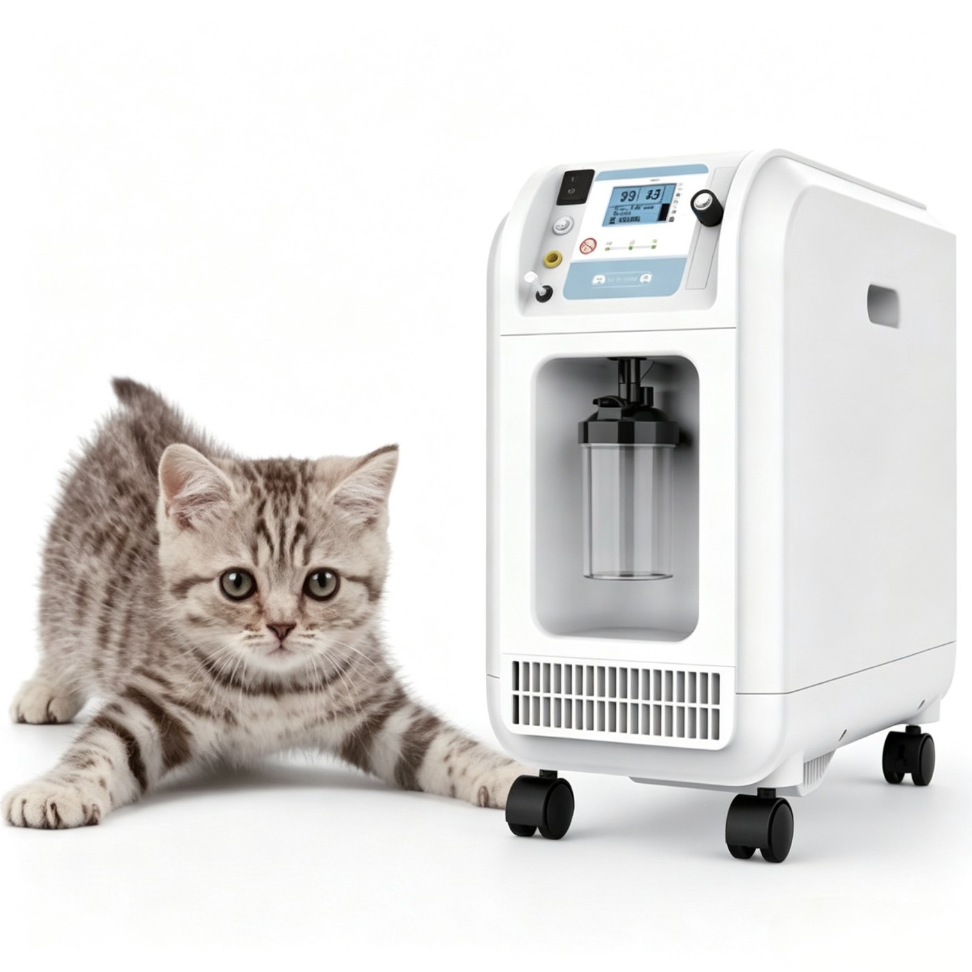 Veterinary Oxygen Concentrator for Animal Oxygen Therapy and Nebulization | FKNMED